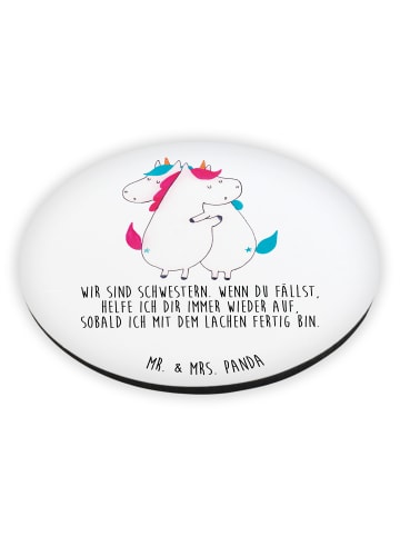 Mr. & Mrs. Panda magnet Einhörner Umarmen mit Spruch in Weiß