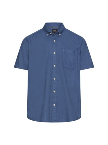 Camel Active Kurzarmhemd aus Leinenmix in Indigoblau