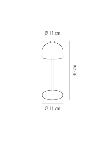 APS Tischleuchte in gold, Ø 8 cm, H: 20,5 cm, Metall