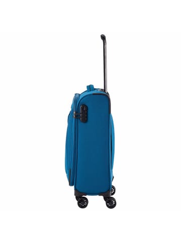 travelite Chios - 4-Rollen-Kabinentrolley S 55 cm (schwarz) in petrol