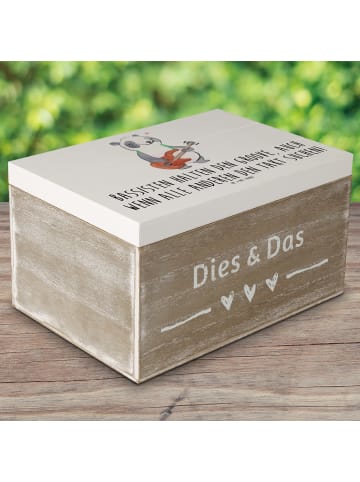 Mr. & Mrs. Panda Aufbewahrungsbox Bassgitarre Groove mit Spruch in Weiß