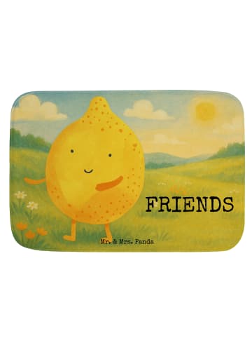 Mr. & Mrs. Panda Badvorleger Beste Freunde Zitrone Design mit Sp... in Weiß