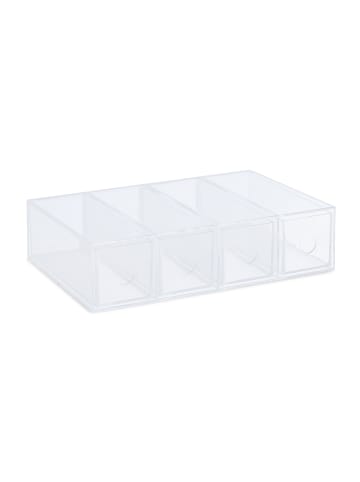 relaxdays Schubladenbox in Transparent - (B)25 x (H)6 x (T)17,5 cm