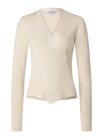 More & More eleganter Pullover, raffinierte Wickeloptik in powder cream