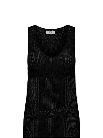 JACQUELINE de YONG Kleid Locker Leichtes Sommer Basic Midi-Strickkleid in Schwarz