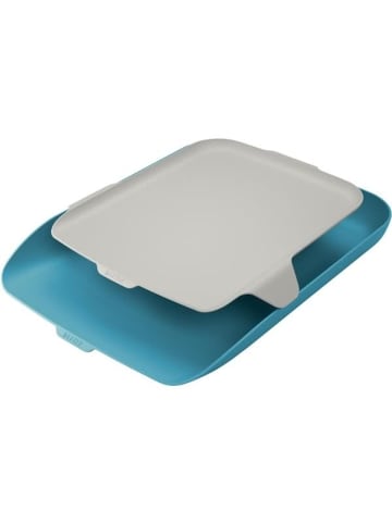 Leitz Briefkorb Cosy mit Organiser A4 Polystyrol blau/hellgrau