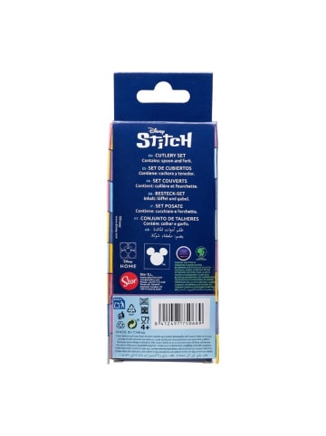 Lilo & Stitch Lilo & Stitch Kinderbesteck Set 2-teilig – Löffel & Gabel mit in Blau