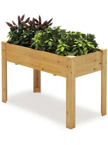 COSTWAY Hochbeet Holz 120 cm in Gelb