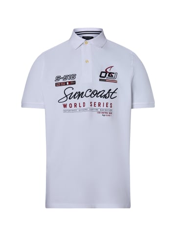 Andrew James Poloshirt in weiß schwarz - 0002