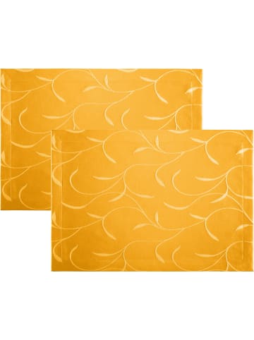 Erwin Müller Jacquard Tischset 2er-Pack Remscheid in mango