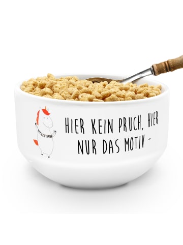 Mr. & Mrs. Panda Frühstücksschüssel Einhorn Dankeschön mit Spruch in Weiß