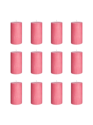 Butlers Stumpenkerze RUSTIC 12er-Set in Pink