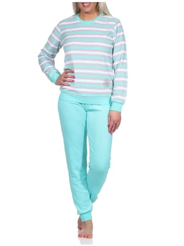 NORMANN Frottee Schlafanzug lang Pyjama - 75041 in mint
