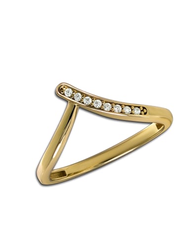 GoldDream Goldring 333 Gelbgold - 8 Karat V Ring Größe 58 (18,5) Ringe