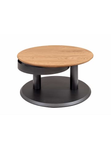 58 aufm Kessel COUCHTISCH Tischplatte drehbar Crin 75x43x75 Furnier Schwarz/Wildeiche