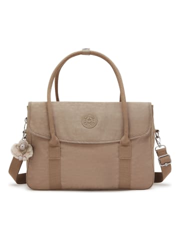 Kipling Superworker Schultertasche S 38 cm Laptopfach tan beige