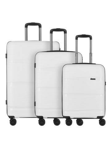 D&N Travel Line 4300 4 Rollen Kofferset 3-teilig weiß