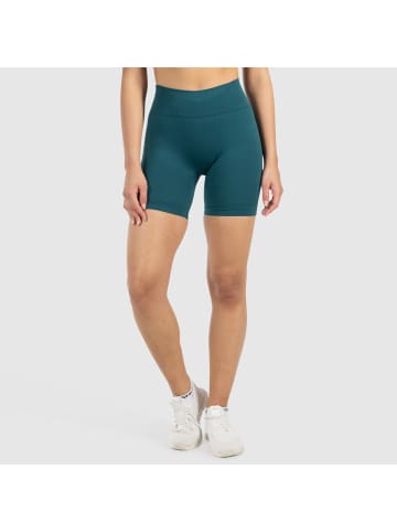 SMILODOX Shorts Nomeli Scrunch in Dunkel Grün