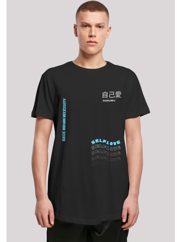 F4NT4STIC Long Cut T-Shirt Self Love LONG TEE in schwarz