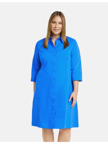 SAMOON Kleid Langarm kurz in Digital Blue