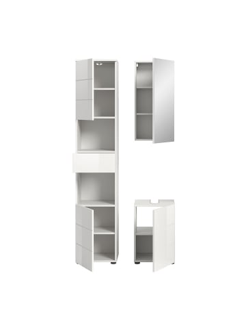 ebuy24 Badmöbelset Vira (3-teilig) Weiß 91 x 34 cm