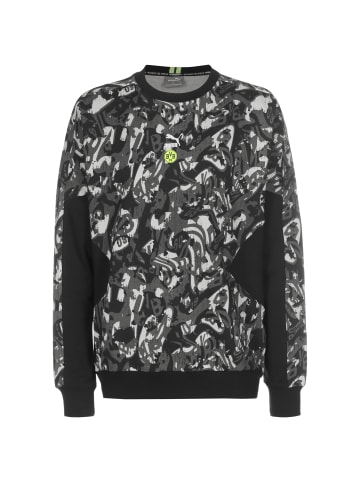 Puma Sweatshirt Borussia Dortmund BVB TFS Crew in schwarz / grau