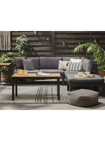 Beliani 4-tlg Sitzgruppe MESSINA in Schwarz/Grau/Braun