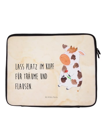 Mr. & Mrs. Panda Laptop Tasche Kuh mit Spruch in Vintage