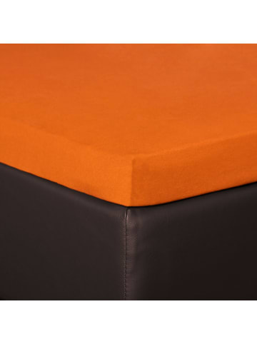 BettwarenShop Spannbettlaken Topper Spannbetttuch in orange