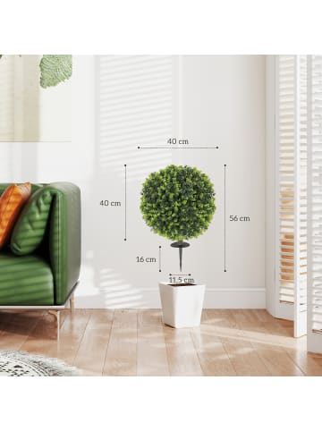 HOMCOM Künstliche Pflanze in Grün 40L x 40B x 56H cm