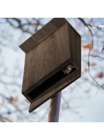 relaxdays 4 x Fledermauskasten in Braun - (B)22,5 x (H)34 x (T)12,5 cm