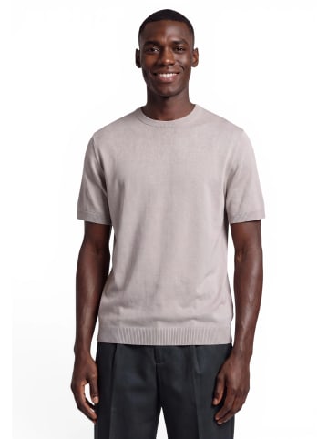 Zero  Basic Shirt mit Rundhalsausschnitt in Silver Beige