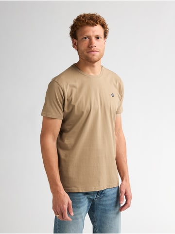 Petrol Industries T-Shirt mit Logo Windward in Braun