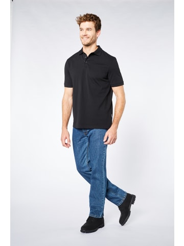 Expand Poloshirt in Übergröße in Schwarz