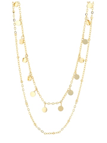 Adeliás Damen Edelstahl Halskette mit Anhänger 45 cm + 5 cm in gold