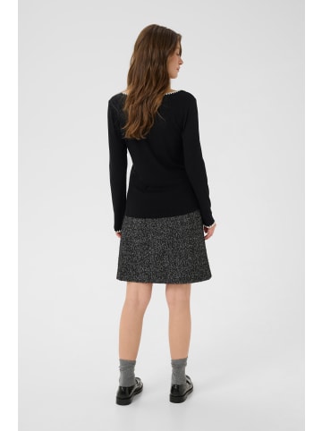 Cream Langarm-Shirt CRRibba Slim fit in Pitch Black