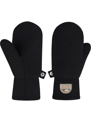 Normani Outdoor Sports Kinder Merino Fäustlinge Wäldi in Schwarz