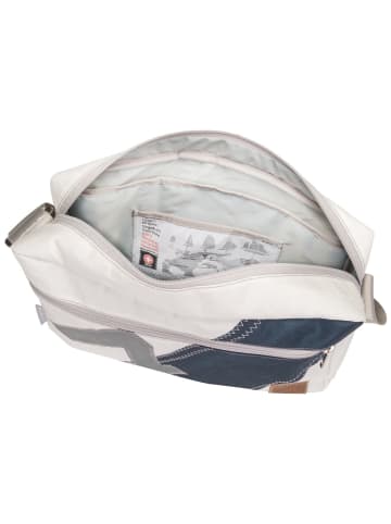 360 grad Bodybag Fender L in Weiß/Streifen Blau/Zahl Grau