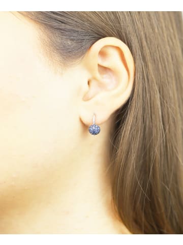 Diamant L'éternel Creolen aus 375 Weißgold mit 0.50 Karat Diamant mit Saphir