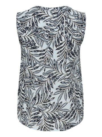 KAFFE curve Top KCami Regular fit in Blue Leaf Print