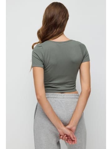 NO MATTER WHAT Crop Top in Khaki