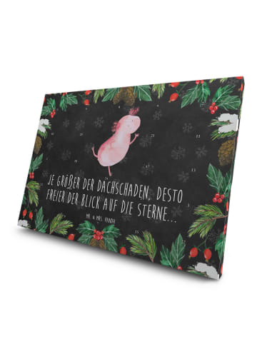 Mr. & Mrs. Panda Advents-Teekalender Axolotl Tanzen mit Spruch in Kreidetafel