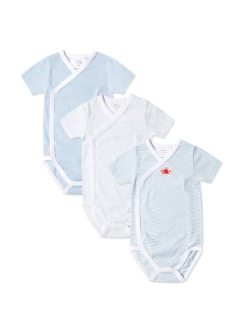 Stellou & friends Wickelbody-Set kurzarm Krabbe blau in light blue