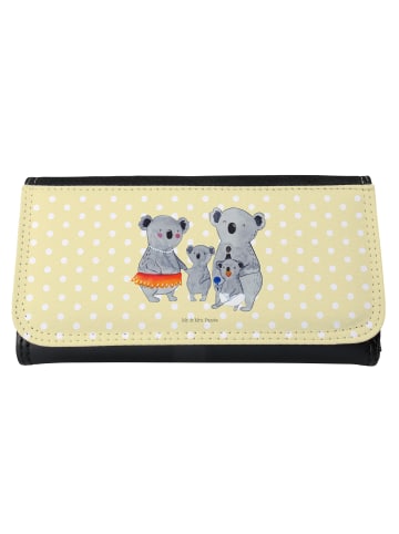 Mr. & Mrs. Panda Frauen Portemonnaie Koala Familie ohne Spruch in Gelb Pastell