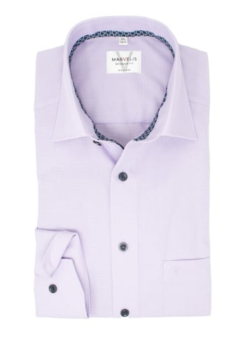 MARVELIS Modern Fit Businesshemd in Mauve 93