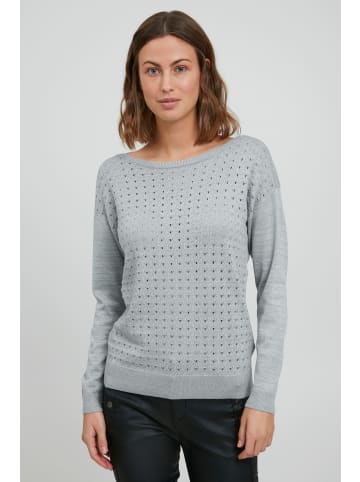 Fransa Strickpullover in grau