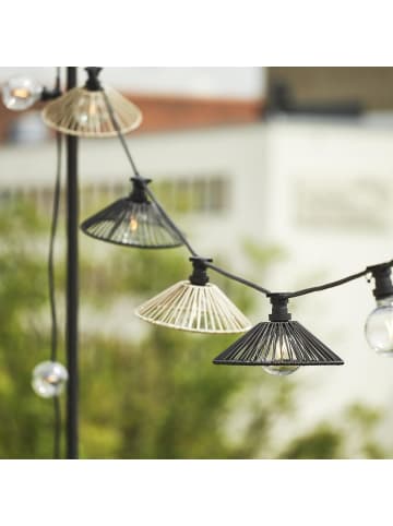 STAR Trading Outdoor Lampenschirm ,Vide' in Rattan-Optik, schwarz