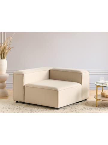 Beliani Sofaelement ARDAL in Beige/Schwarz - (W) 120 x (H) 68 x (L) 120 cm