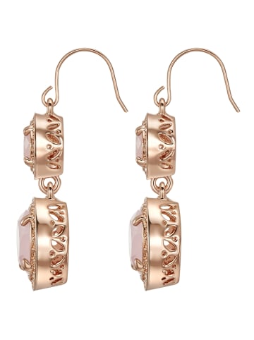Lulu & Jane Ohrhänger Metall-Legierung Glas in roségold