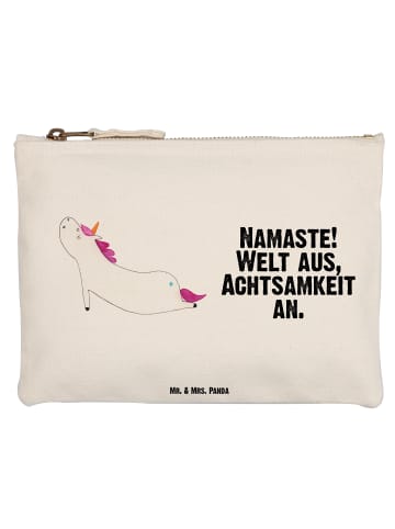 Mr. & Mrs. Panda Pouch Einhorn Yoga mit Spruch in Weiß